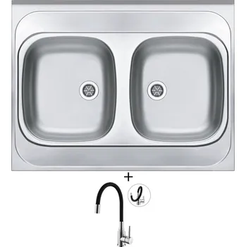 Nerezový dřez Nerezový dřez SET Alveus CLASSIC 40 nerez + Alveus MINTAS chrom/černá