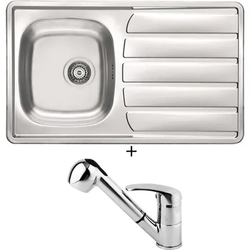 Nerezový dřez Nerezový dřez SET Alveus ZOOM 30 nerez + Alveus OAZA chrom