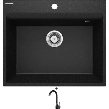 Granitový dřez Granitový dřez SET Deante CORIO ZRC 210A černá + Laveo BKZ 768K černá