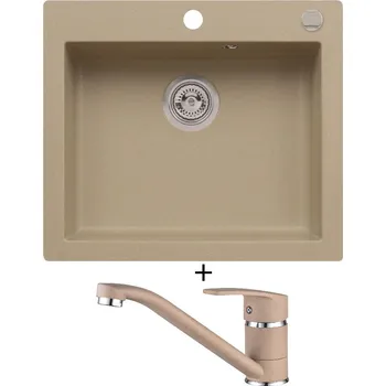 Granitový dřez Granitový dřez SET Alveus CORTINA 160 beige 55 + Alveus NINA beige 55