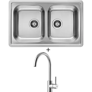 Nerezový dřez Nerezový dřez SET Alveus ELEGANT 40 nerez + Alveus ROXA chrom