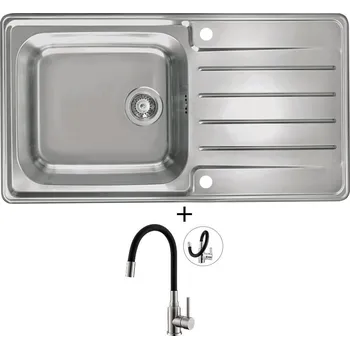 Nerezový dřez Nerezový dřez SET Alveus PRAKTIK 100 nerez + Alveus MINTAS nerez/černá