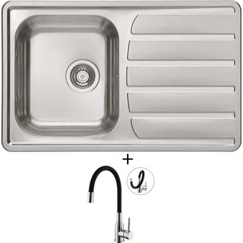 Nerezový dřez SET Alveus ZOOM 20 Maxim nerez + Alveus MINTAS chrom/černá