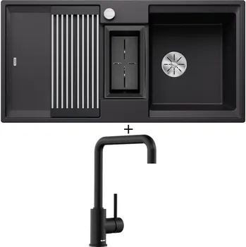 Granitový dřez Granitový dřez SET Blanco ADIRA 6 S černá s excentrem 527601 + Blanco MILI černá matná 526665