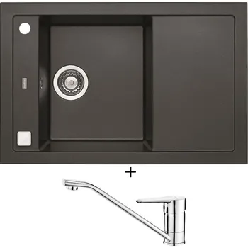 Granitový dřez Granitový dřez SET Alveus FORMIC 30 twilight 05 + Deante CORIO BFC 060M chrom