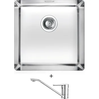 Nerezový dřez Dřez pod desku SET Alveus KOMBINO 30 U nerez + Deante CORIO BFC 060M chrom