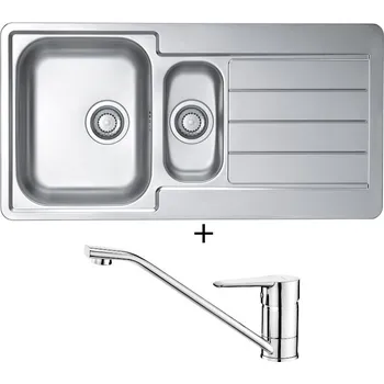 Nerezový dřez Nerezový dřez SET Alveus LINE 10 tkaná struktura + Deante CORIO BFC 060M chrom
