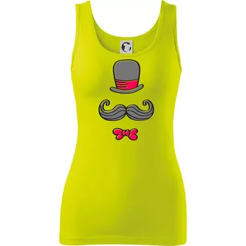 Dámské tričko Kitty Mustache - Dámské tílko - S ( Limetková )