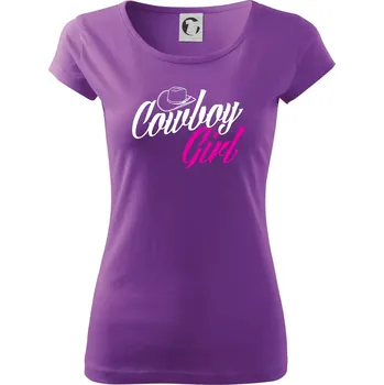 Dámské tričko Cowboy Girl - Dámské triko Pure - 2XL ( Fialová )