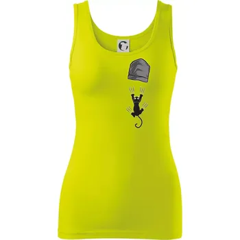 Dámské tričko Kočka vypadla z kapsy - Dámské tílko - XL ( Limetková )
