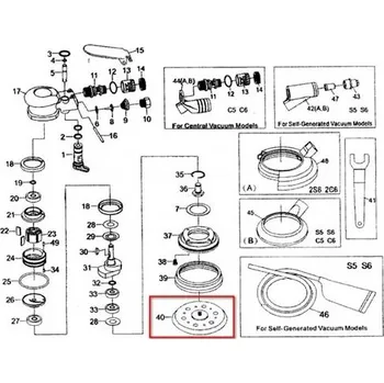 Příslušenství k brusce BOW Talíř excentrické brusky ESS 150 Komposit PRO (pos.40), 2403402