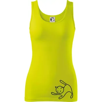 Kočka si hraje - Dámské tílko - S ( Limetková )