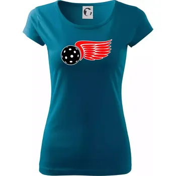 Dámské oblečení Okřídlený míček - Dámské triko Pure - S ( Petrolejová )