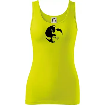 Kočka - Jin jang - Dámské tílko - XS ( Limetková )