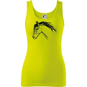 Dámské tričko Kůň - hlava celá - Dámské tílko - M ( Limetková )