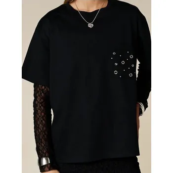 Oblečení a móda Sinsay - Tričko s krátkým rukávem - černá - 521DO-99X - 521DO-99X-XS