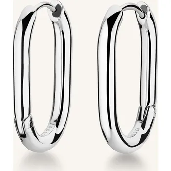 Náušnice Rosefield náušnice stříbrné barvy Large Oval Hoops JEOLS-J568
