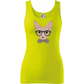 Hipster sphynx - Dámské tílko - S ( Limetková )