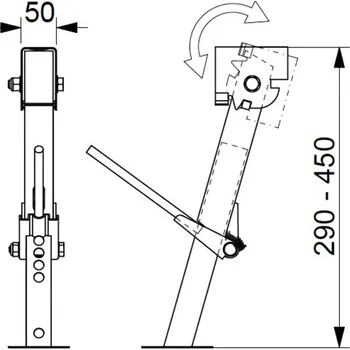 zvedák Podpěrný zvedák pro vozidla 1 pár 29-45 cm