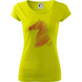 Kůň linky - Dámské triko Pure - XL ( Limetková )
