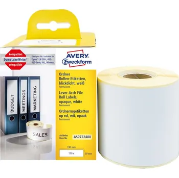 Speciální papír Avery Zweckform AS0722480 Termoetikety 59x190 mm, 110 ks, bílé, kompatibilní Dymo S0722480 (99019)