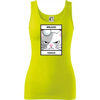 Miluju Vánoce - Dámské tílko - XS ( Limetková )