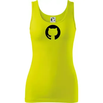 Dámské tričko Kočka v kolečku - Dámské tílko - L ( Limetková )