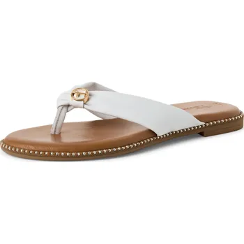 Dámské žabky Dámské žabky na podpatku Tamaris 1-27126-44 100 bílé 38