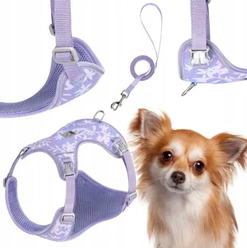 Vodítko pro psa Postroj + vodítko pro malého psa Truelove Lightness fialové XXXS