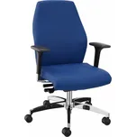 Kancelářská židle DENIOS Shape XXL, Syncro Tension, hliníková noha, modrá