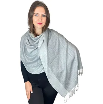 Šála Šál Pašmína - Vivienna - Světle šedá