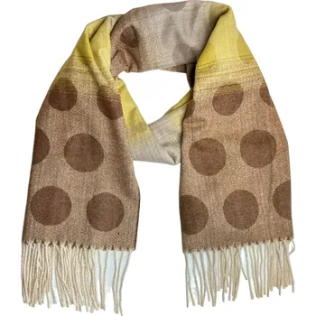 Šála Šál Pašmína Kolečka - hnědo-žlutá