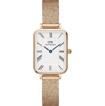 Hodinky Daniel Wellington dámské hodinky mesh Quadro Melrose hranaté DW00100687