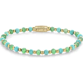 Náramek Rebel & Rose dámský kuličkový náramek, Blue Green Adventure, 4mm