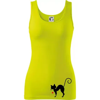 Zamilovaná kočka prohnutá - Dámské tílko - M ( Limetková )