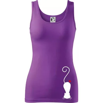 Zamilovaná kočka ležící - Dámské tílko - XS ( Fialová )