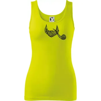 Dámské tričko Mustache fajfka - Dámské tílko - XL ( Limetková )