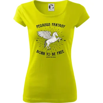Dámské tričko Pegasus fantasy - Dámské triko Pure - S ( Limetková )