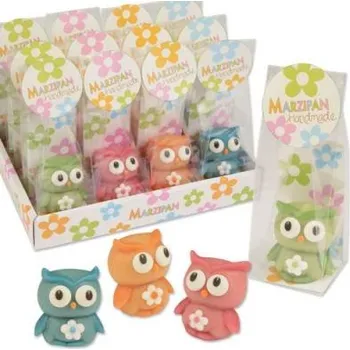 Jedlá dekorace na dort Gunthart Německo Marcipánová sova 37x30x40mm - Gunthart /O--