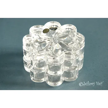 Dóza na potraviny DÓZA Z OLOVNATÉHO KŘIŠŤÁLU CRYSTAL BOHEMIA - ČTYŘLÍSTEK