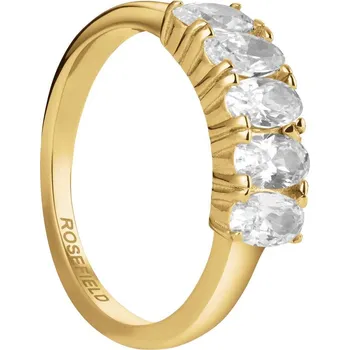 Prsten Rosefield pozlacený ocelový prsten se zirkonem Velikost: 54