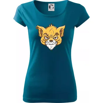 Dámské tričko Nasraná kočka Thug life - Dámské triko Pure - S ( Petrolejová )