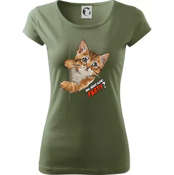 Dámské tričko Řekl někdo slovo party - Dámské triko Pure - XL ( Khaki )