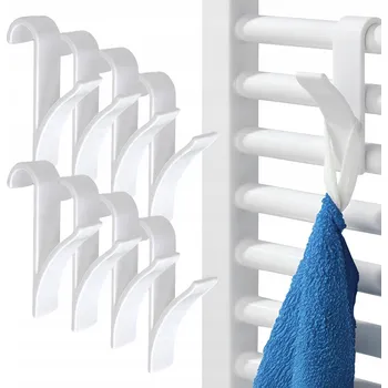 Věšák Věšák Háček Koupelnový na Radiátor Bez Vrtání Sada x8