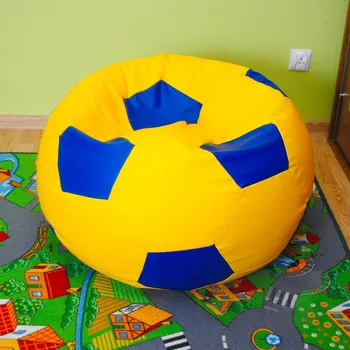 Taburet Sedací vak - míč 80 cm - žlutá + modrá