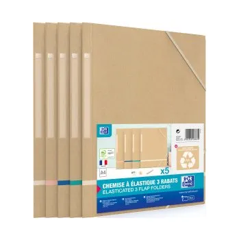 Oxford - Desky s gumou Oxford Touareg A4/5 kusů, mix