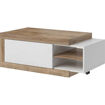 Konferenční stolek Konferenční stolek (typ 99) SINTRA dub Samdal/bílý lesk 120x60x44 cm lamino dub bílá