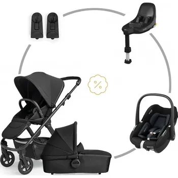 Kočárek Silver Cross set Tide kočárek 2v1 Space + Pebble S + FamilyFix S + adaptéry