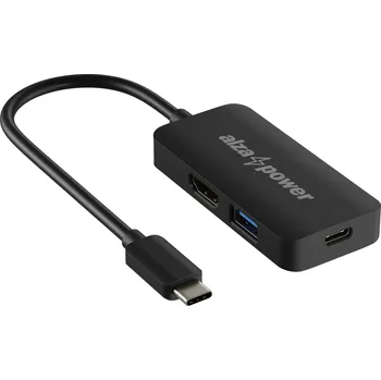 USB hub Dokovací stanice AlzaPower USB-C Dock Station 3v1 černý
