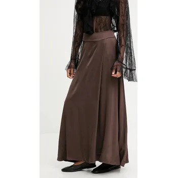 Dámská sukně Sukně Answear.LAB hnědá barva, maxi, áčková 54091 84X, vel. L